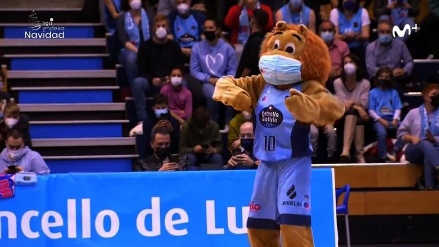 'Terra' de Tanxugueiras salta a la ACB con el baile viral de la mascota del Breogán