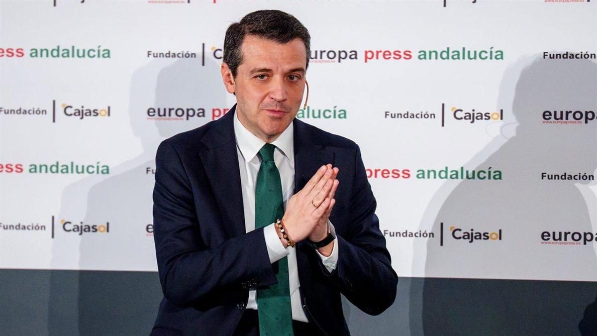 El alcalde de Córdoba, José María Bellido, durante su intervención en el desayuno informativo de Europa Press Andalucía.
- FRANCISCO J. OLMO-EUROPA PRESS