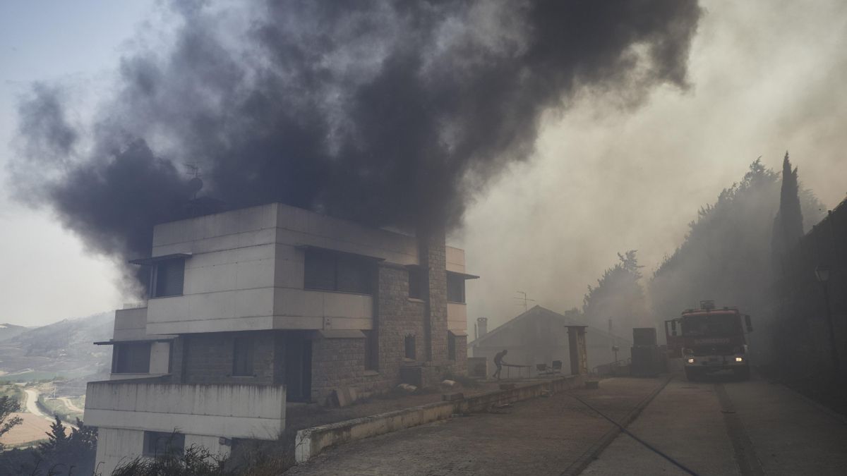 Vivienda de Noelia Hualde en el incendio de Obanos (Navarra) en 2022.