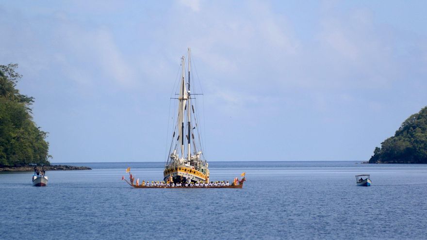Recibimiento en la isla Banda Neira