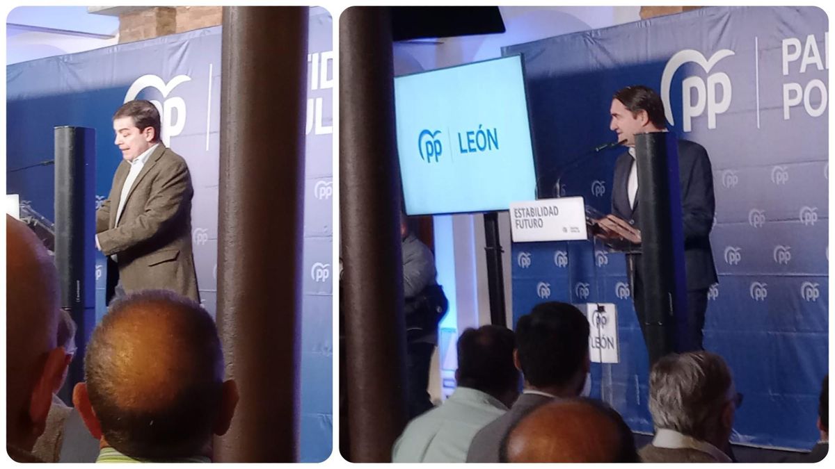 Mañueco y Quiñones en el evento en el Palacio de Gaudí.