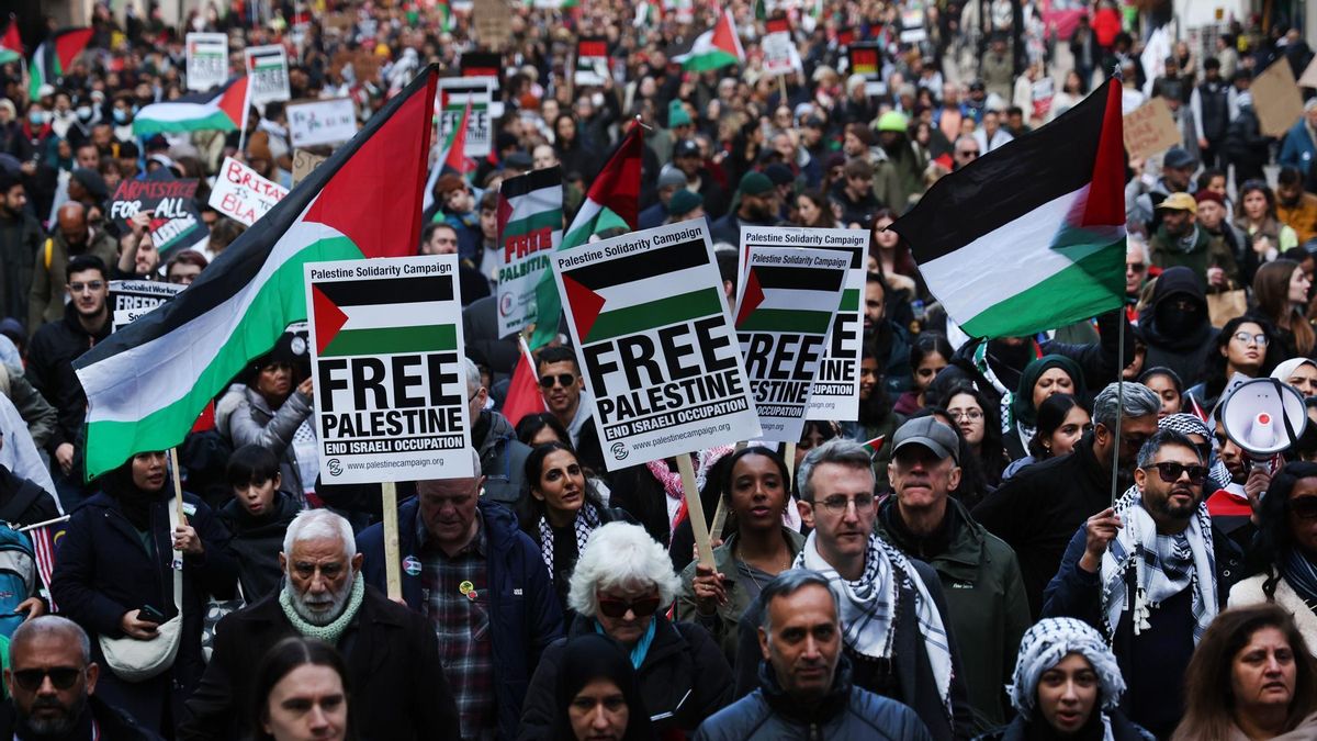 Marcha por Palestina en Londres, a 11 de noviembre
