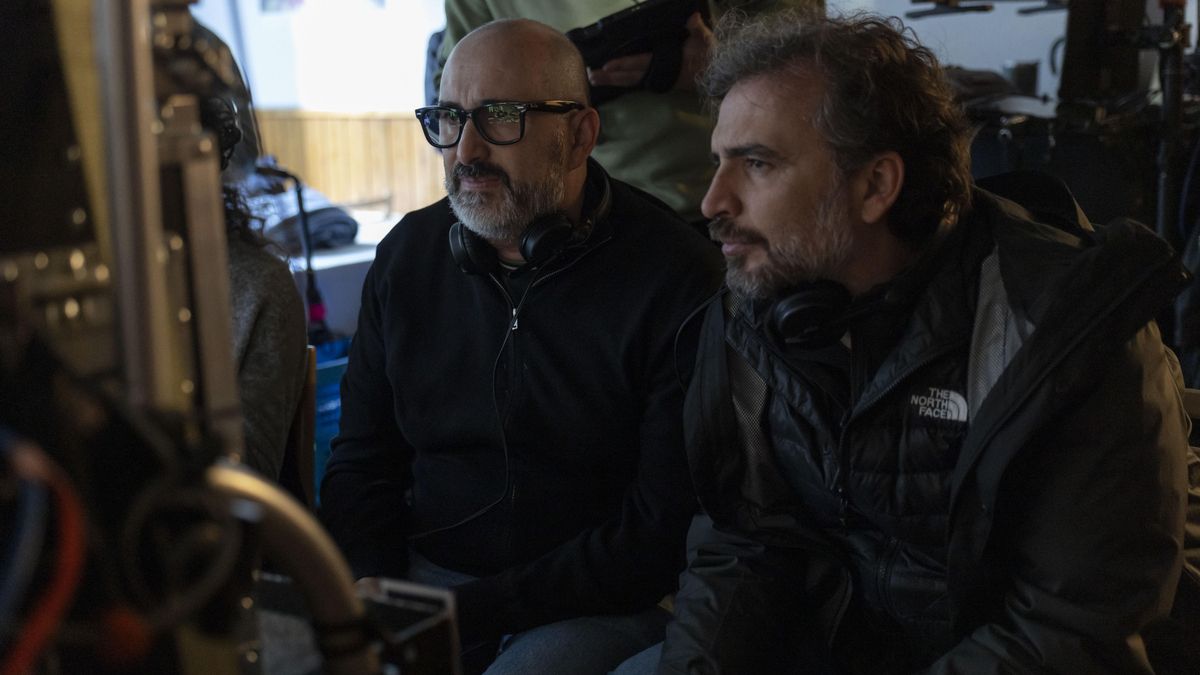 Jorge y Alberto Sánchez-Cabezudo en el rodaje de 'Matar a un oso'