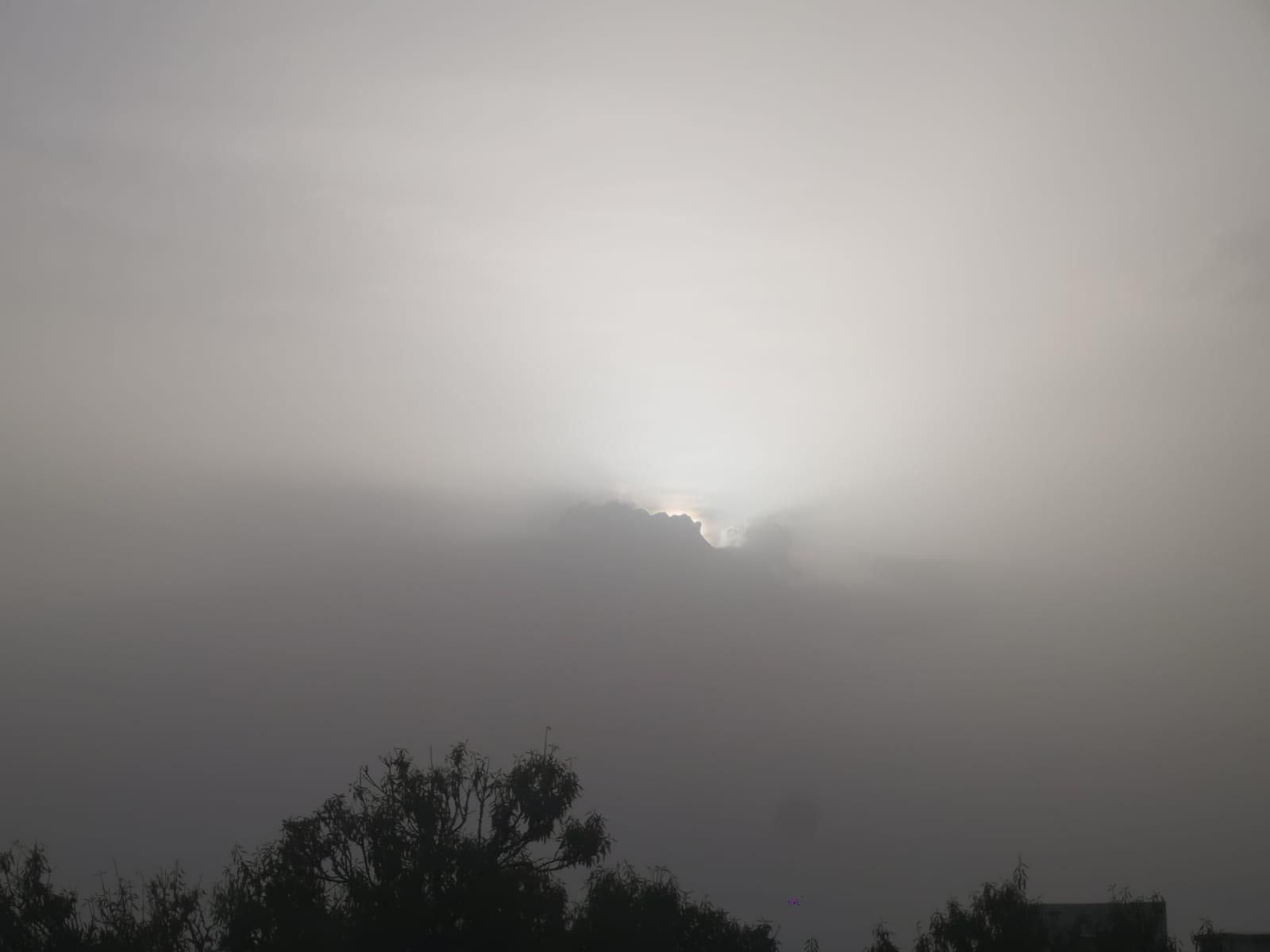 Imagen de la calima registrada este martes en La Palma.