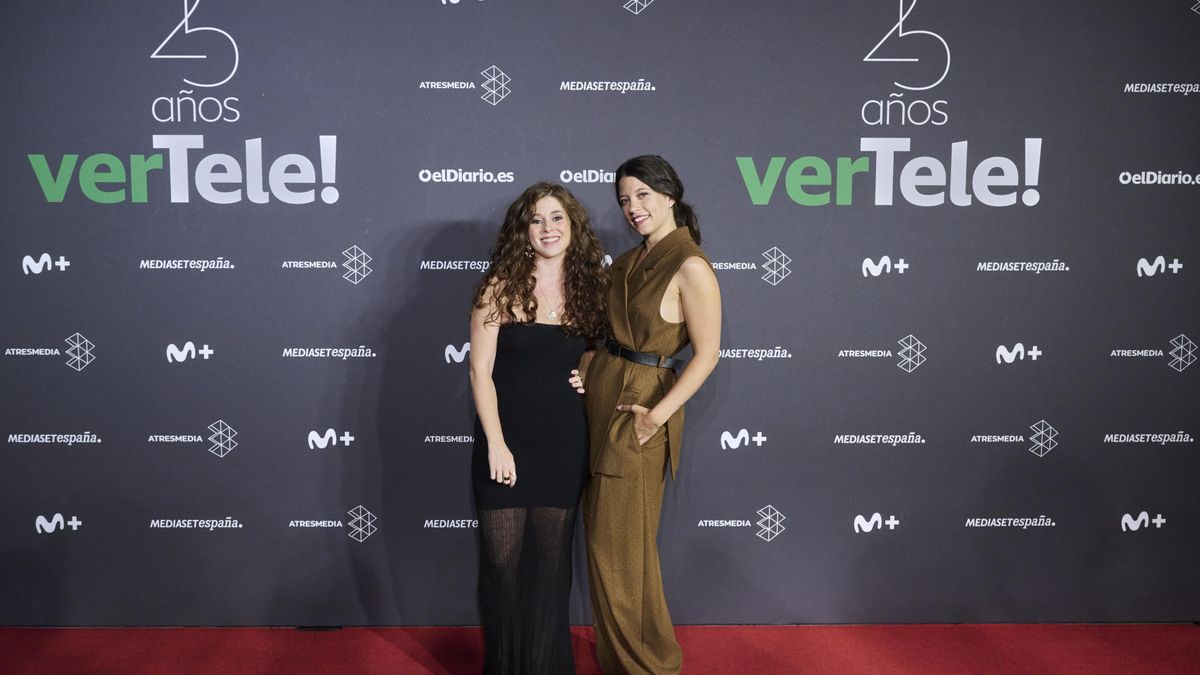 Sara Molina y Amparo Piñero en la fiesta 25 aniversario de verTele