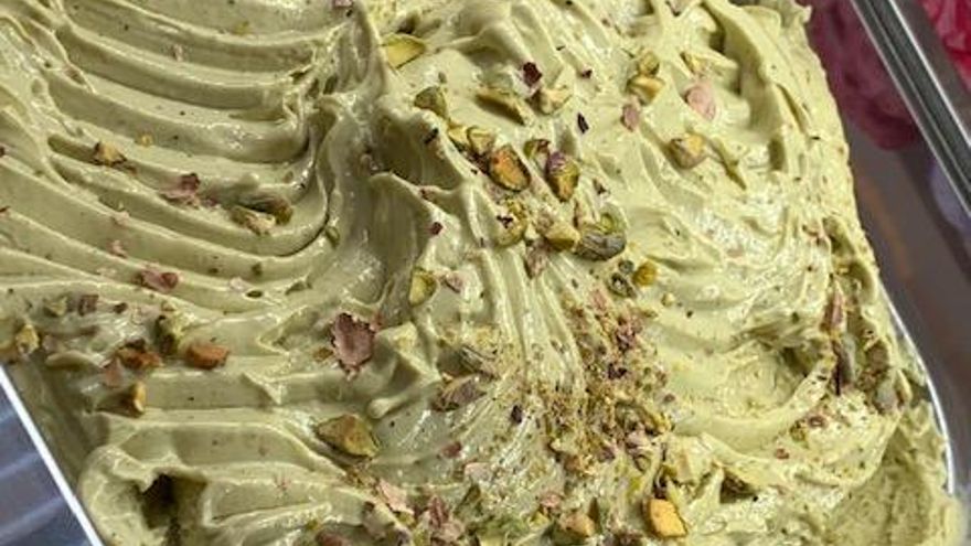 Helado de pistacho del Bronte.