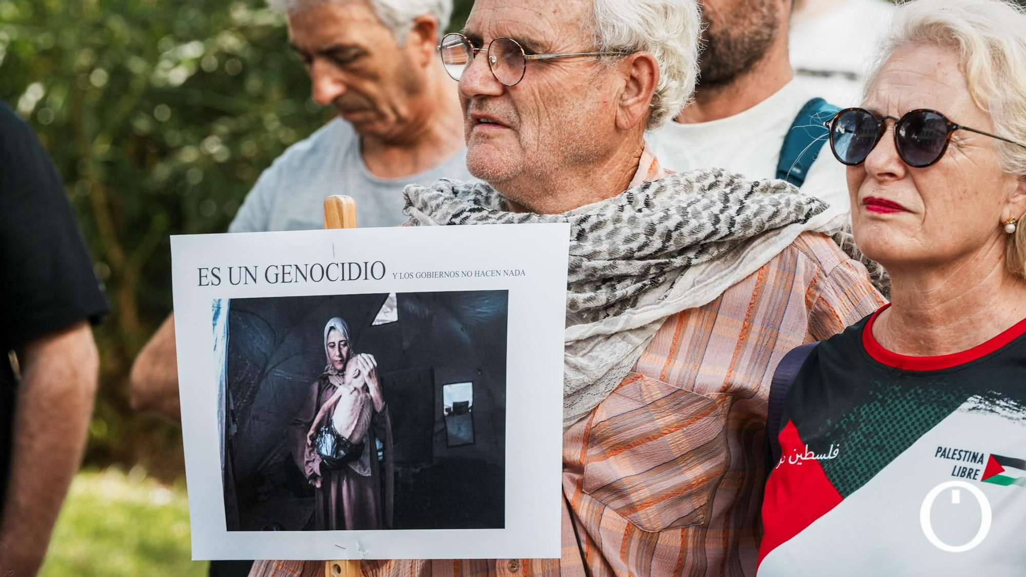 Concentración contra el genocidio en Palestina