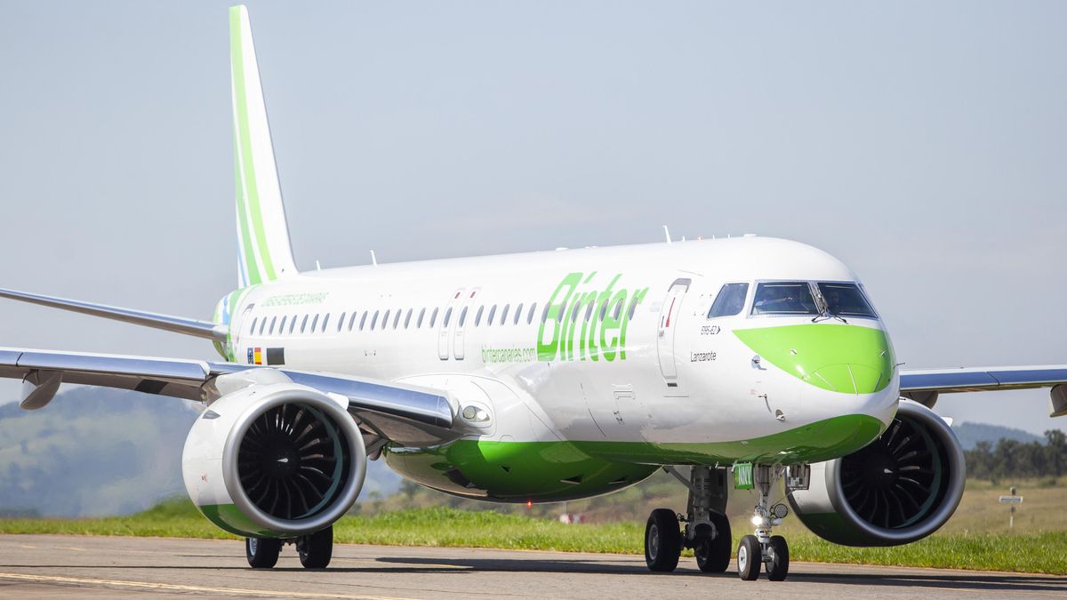 Avión Embraer E2 de Binter.