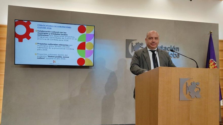 Las convocatorias culturales de la Diputación de Córdoba contarán con cerca de un millón y medio de euros de presupuesto