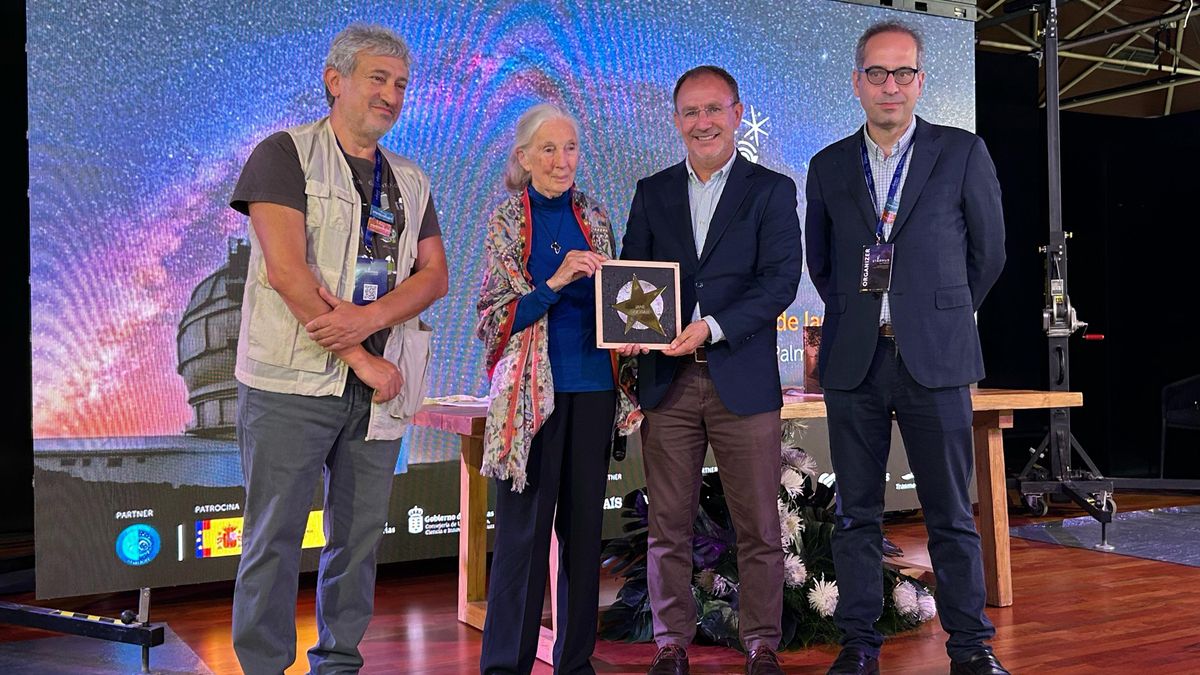 Jane Goodall se suma al Paseo de las Estrellas de la Ciencia de La Palma.