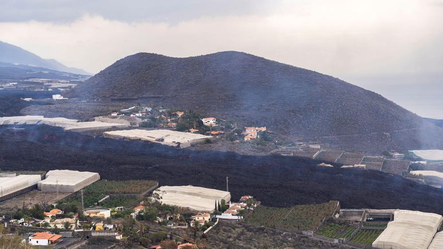 La lava se mueve  en el área de Todoque hacia la costa  y el sector norte  de las coladas se mantiene estable