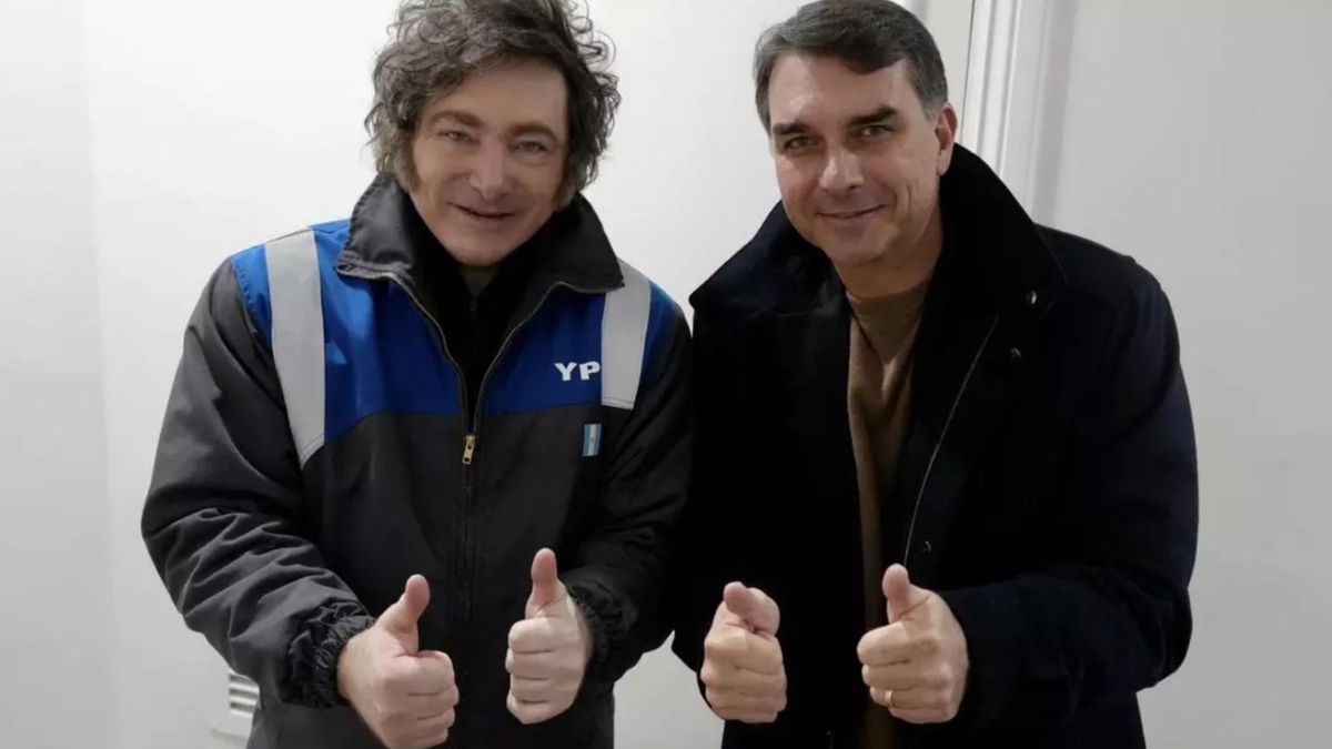 Javier Milei y Flavio Bolsonaro