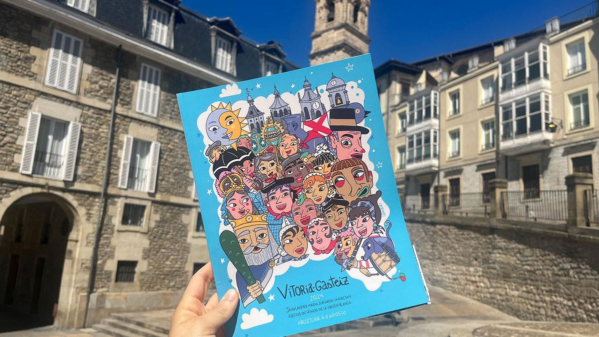 Cartel ganador del concurso de carteles de las fiestas de La Blanca de Vitoria en 2024