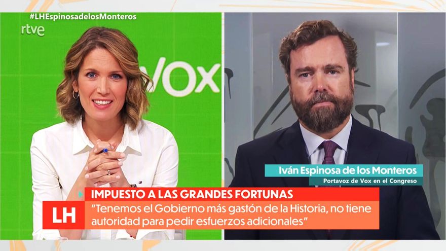 Tensión en TVE entre Silvia Intxaurrondo y Espinosa de los Monteros: "Yo pongo orden en el programa y en el debate"