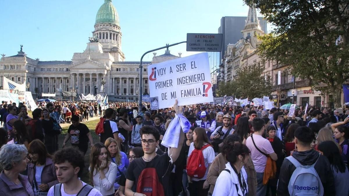 Imagen de la última marcha federal universitaria a Congreso