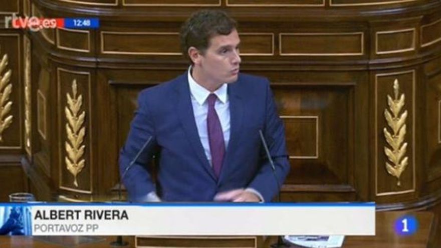 Albert Rivera, confundido con el portavoz del PP