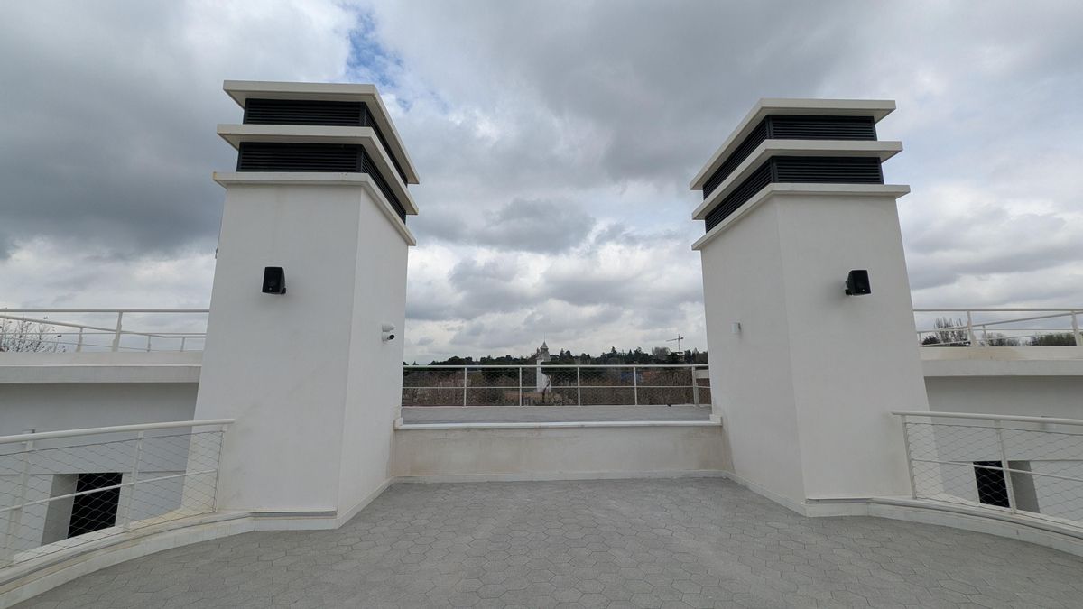 Detalles de la azotea de la Playa de Madrid