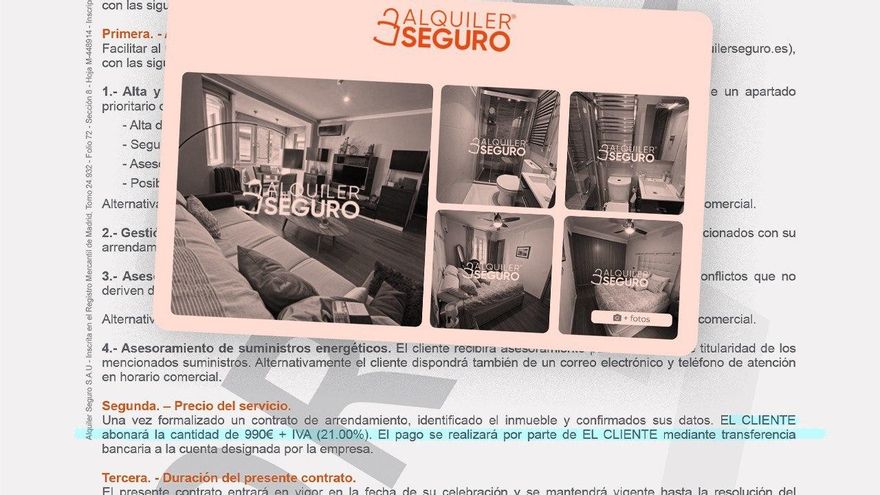 1.200 euros por asesorar en el cambio de suministros o gestionar unas humedades: la letra pequeña del contrato que Alquiler Seguro pide a sus inquilinos