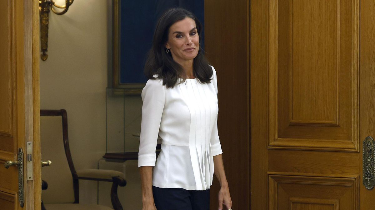 La reina Letizia, en el Palacio de la Zarzuela en Madrid. Archivo.