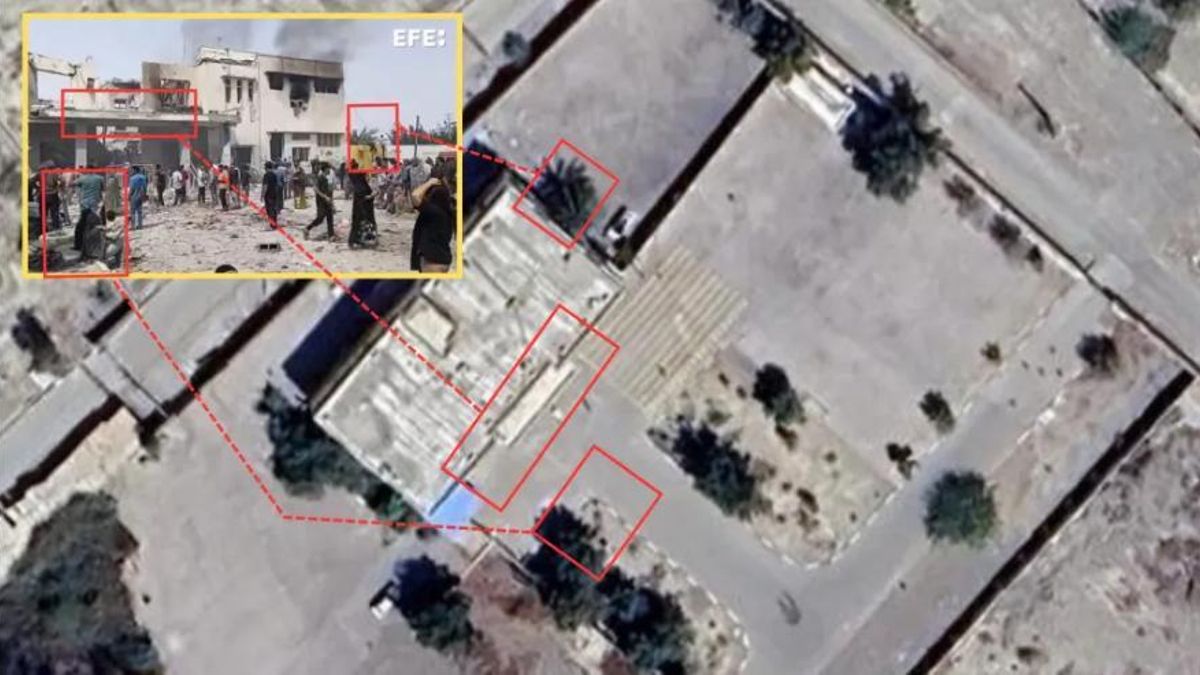 Captura del desmentido de EFE Verifica sobre el bombardeo a una escuela de Irán.