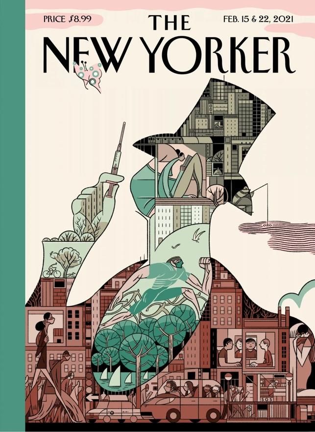 Portada de The New Yorker diseñada por Sergio García con motivo de la pandemia de Covid-19 en Estados Unidos