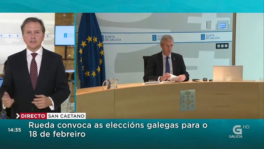La TVG tarda 70 minutos en informar de la convocatoria de las elecciones gallegas