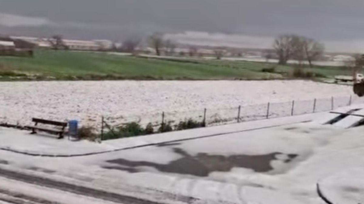 Espectacular granizada en La Rioja: Castañares se tiñe de blanco