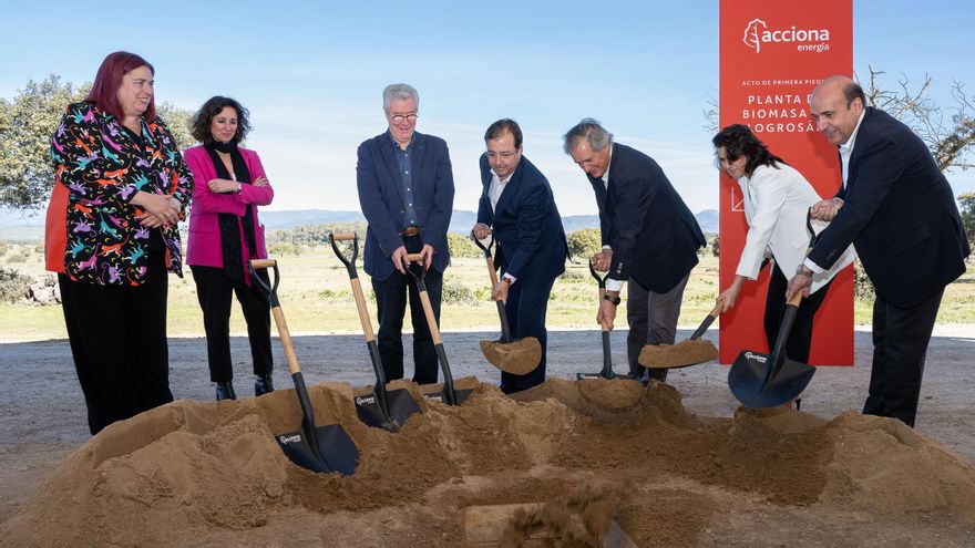 Primera piedra para la planta de biomasa de Logrosán, 225 empleos directos permanentes según empresas forestales