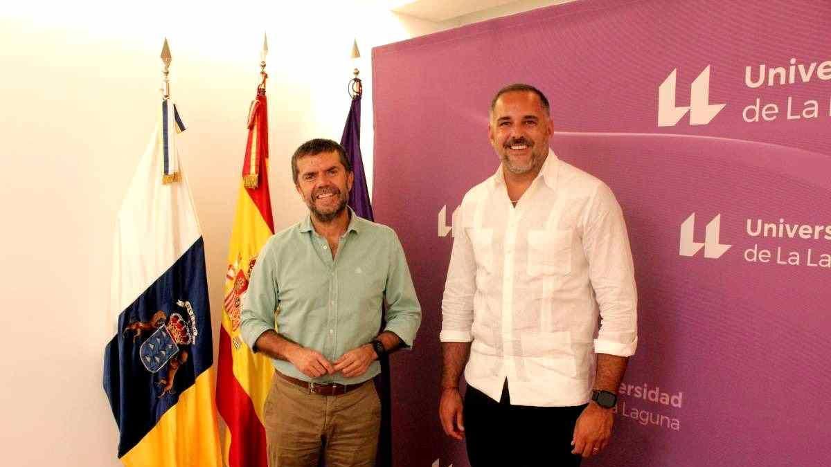 Kilian Sánchez aborda con el rector de la ULL los retos de la formación universitaria en La Palma