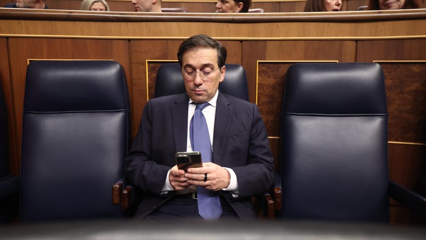 El ministro de Asuntos Exteriores, José Manuel Albares, en el Congreso de los Diputados, este miércoles en Madrid.