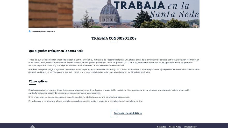 ¿Buscas trabajo? Razón, el Vaticano
