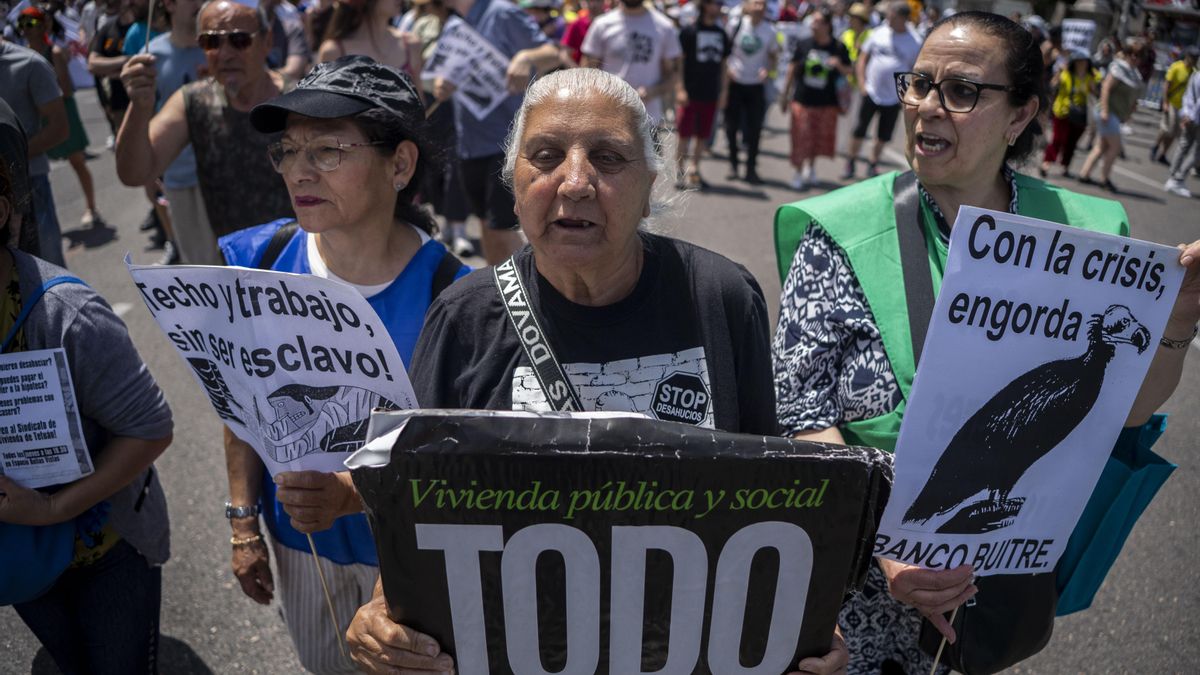 Algunas de las participantes en la manifestación.