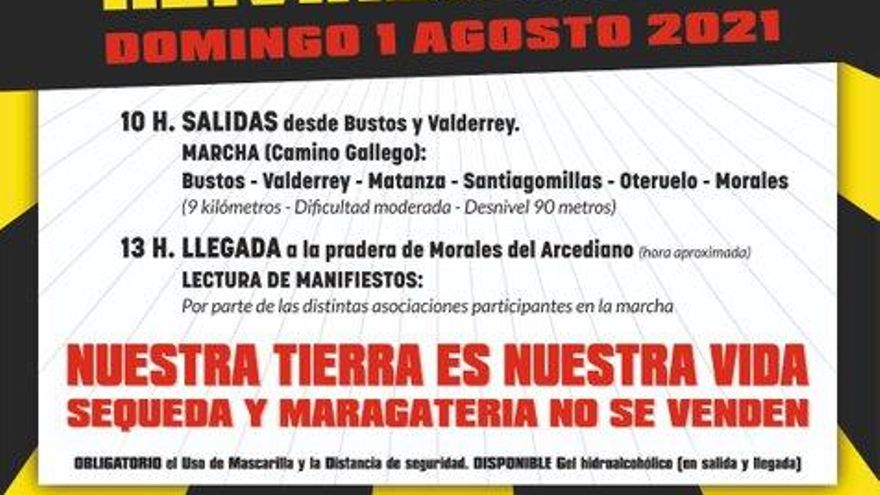 Marcha convocada por Valderrey Pueblo Unido.