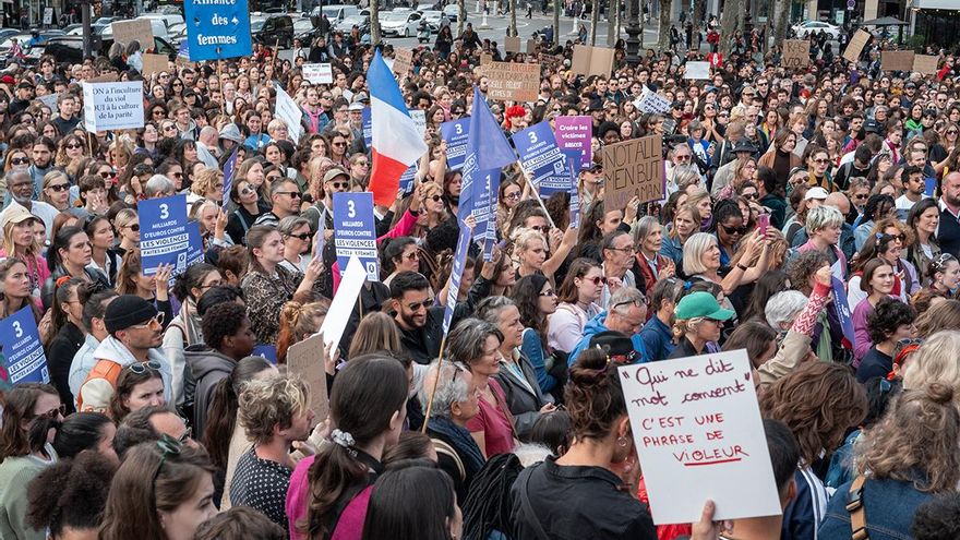 Miles de personas se manifiestan en toda Francia contra la violencia sexual tras el caso Pelicot: "La vergüenza debe cambiar de bando"