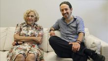 Manuela Carmena y Pablo Iglesias.