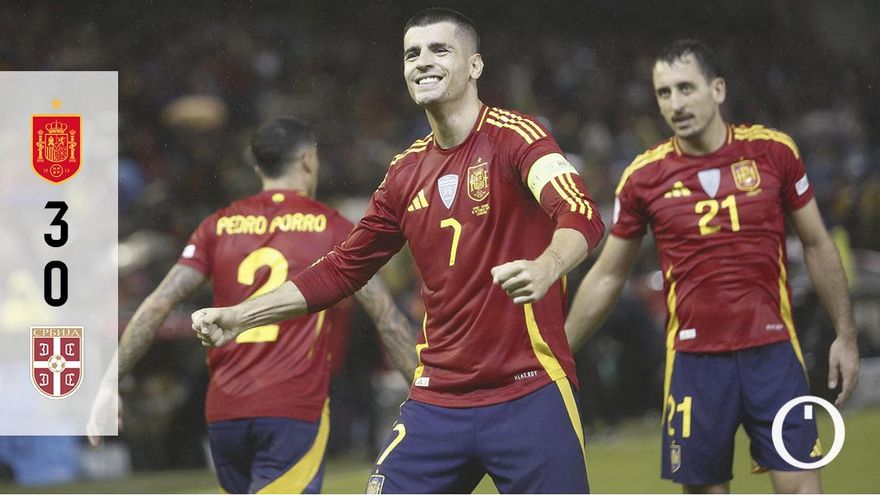 España golea a Serbia en Córdoba y ya está en los cuartos de final de la Nations League