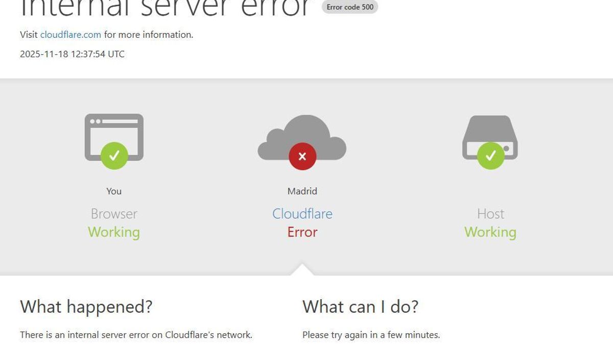 Una caída de Cloudflare deja sin servicios a X, OpenAI, Canva o Grindr