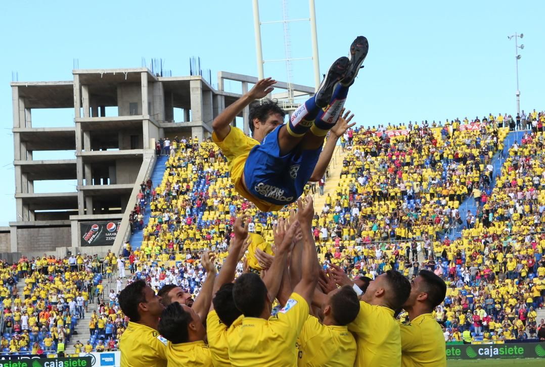 El último de partido de Juan Carlos Valerón en el Estadio de Gran Canaria. (Alejandro Ramos).