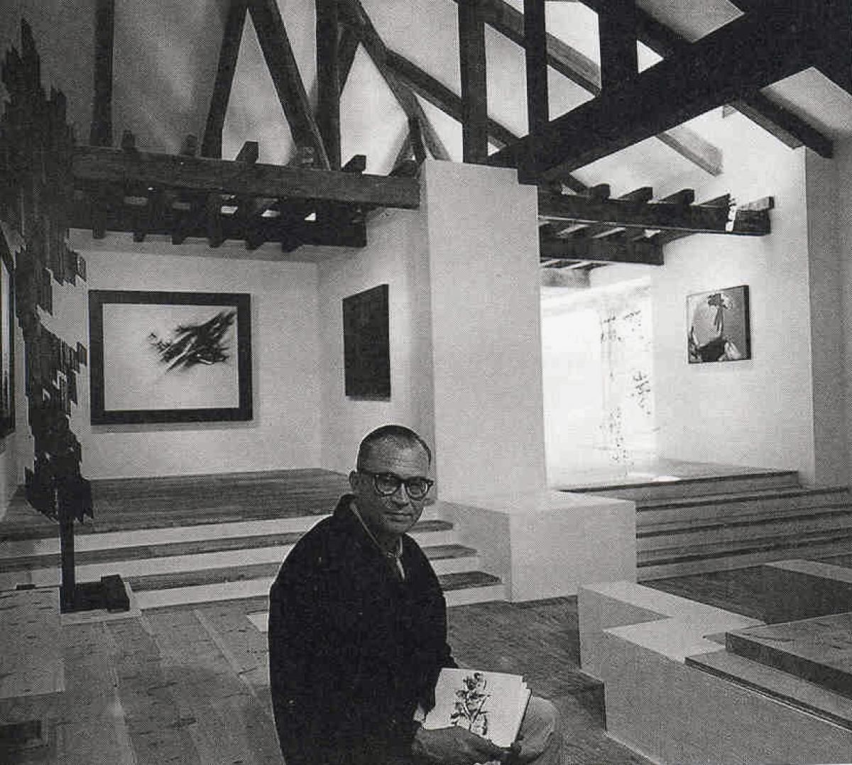 Fernando Zóbel, en el Museo de Arte Abstracto de Cuenca