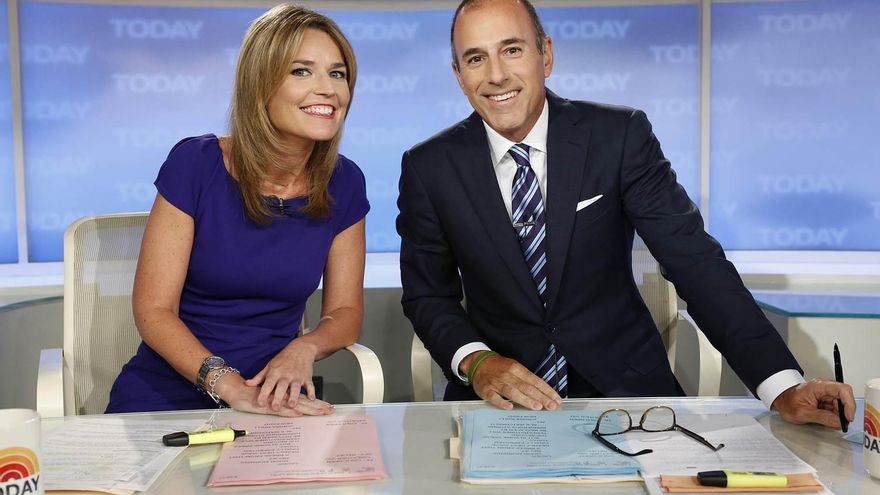 Savannah Guthrie y Matt Lauer en el Today Show de NBC