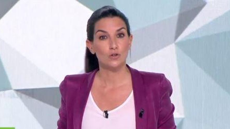 Monasterio durante el debate de Telemadrid