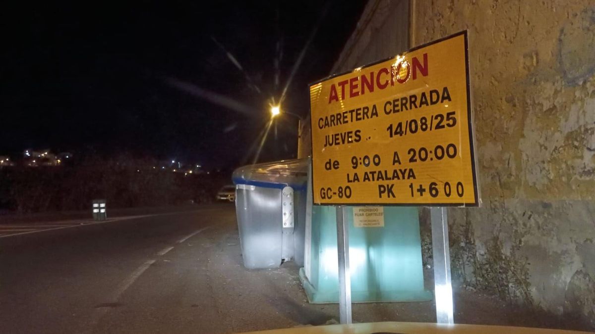 Cierre temporal de la carretera GC-80 de Telde este jueves