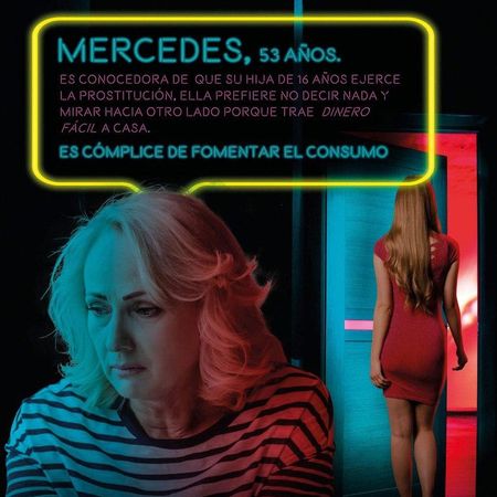 Cartel de la campaña contra la prostitución y trata sexual