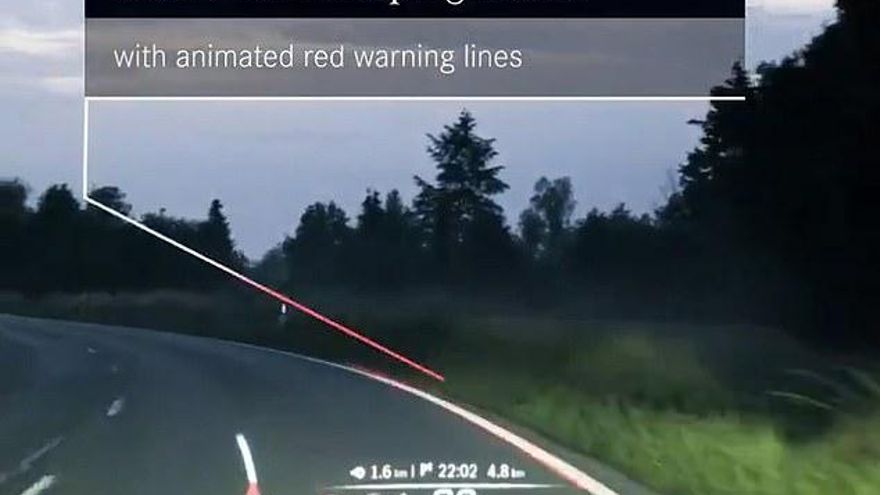 'Head-up display' del Mercedes Clase S