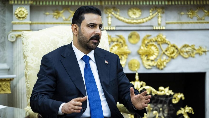 El primer ministro iraquí, Ali al Zaidi, durante su encuentro con Donald Trump en la Casa Blanca, el 14 de julio de 2026.