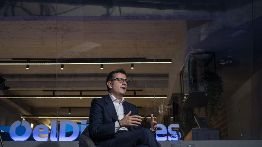 Bolaños habla durante la entrevista con elDiario.es sobre la recién aprobada Ley de Memoria Democrática