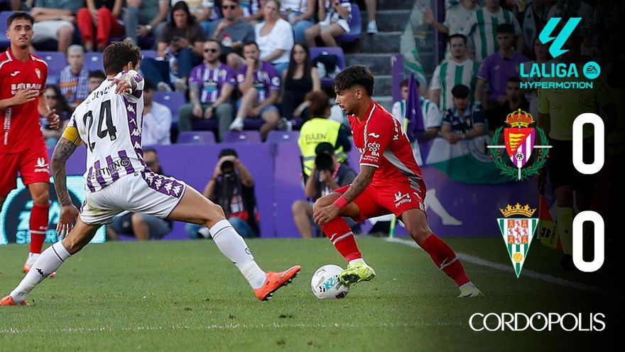 Un aguerrido Córdoba CF se sobrepone a todo y conquista su primer punto en Zorrilla