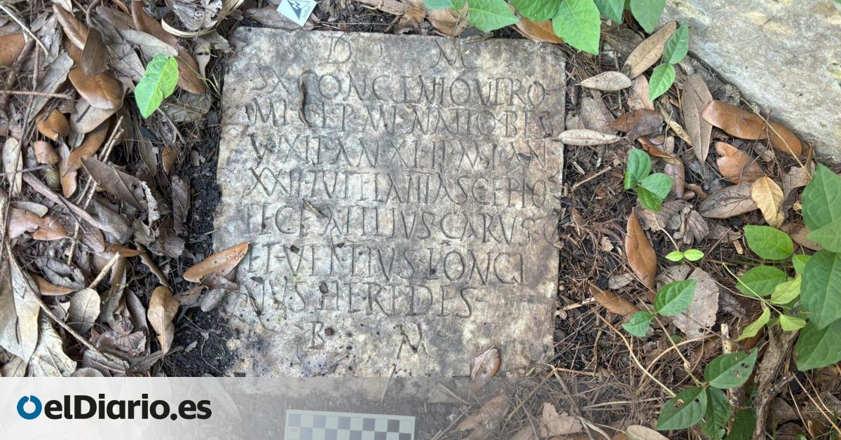 Hallan una lápida romana del siglo II en el patio de su casa en Nueva Orleans mientras limpiaban