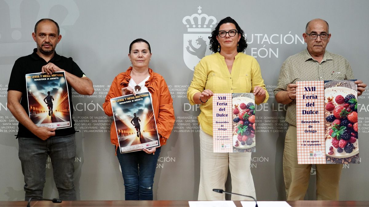 Presentación de la XVII Feria del Dulce y la XIII Legua Nocturna de Benavides en 2024.