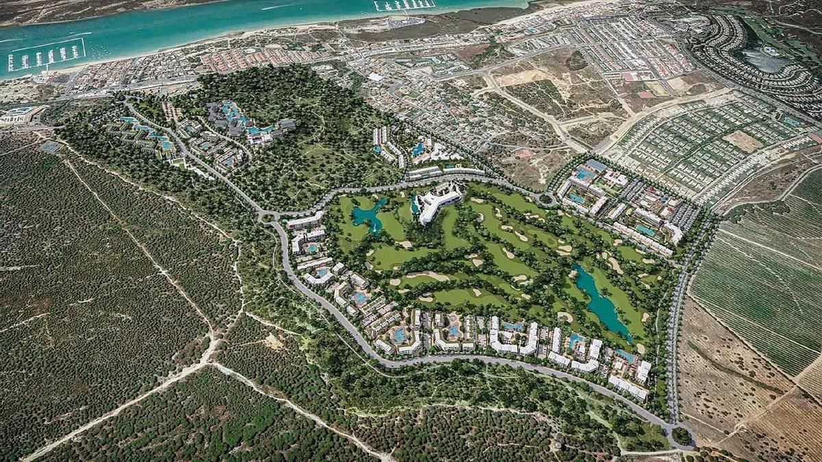 El proyecto ocupa una superficie similar al actual El Rompido.